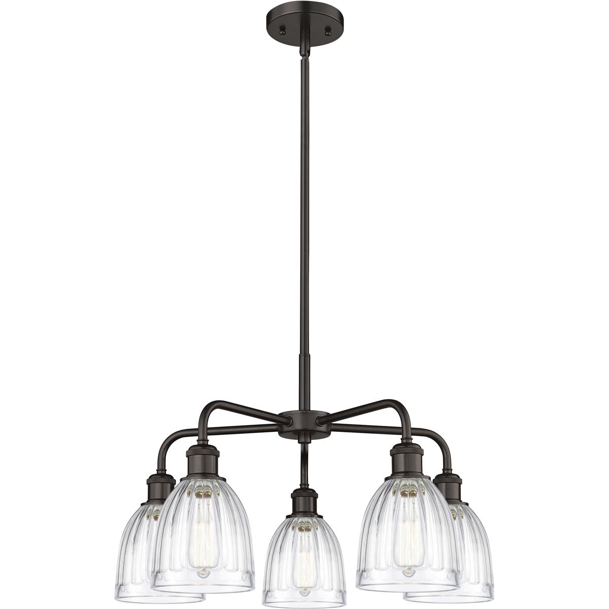 Innovations Lighting 516-5CR-OB-G442 Brookfield 5 Light 23.75 inch Oil Rubbed Bronze Chandelier Ceiling Light in Clear Glass