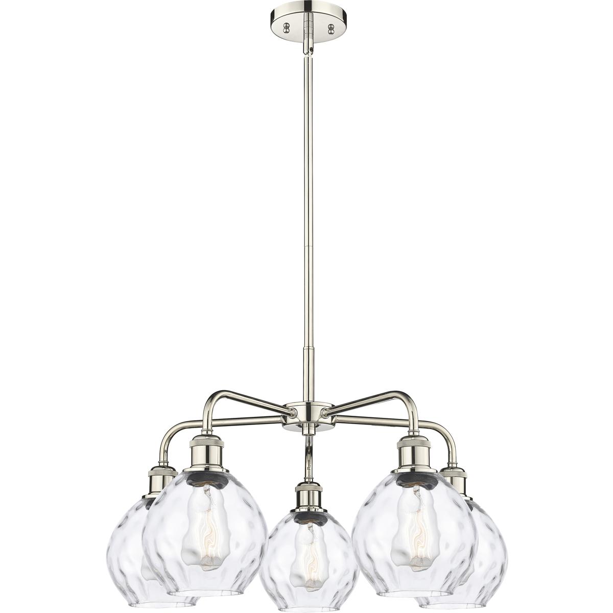Innovations Lighting 516-5CR-PN-G362 Waverly 5 Light 24 inch Polished Nickel Chandelier Ceiling Light