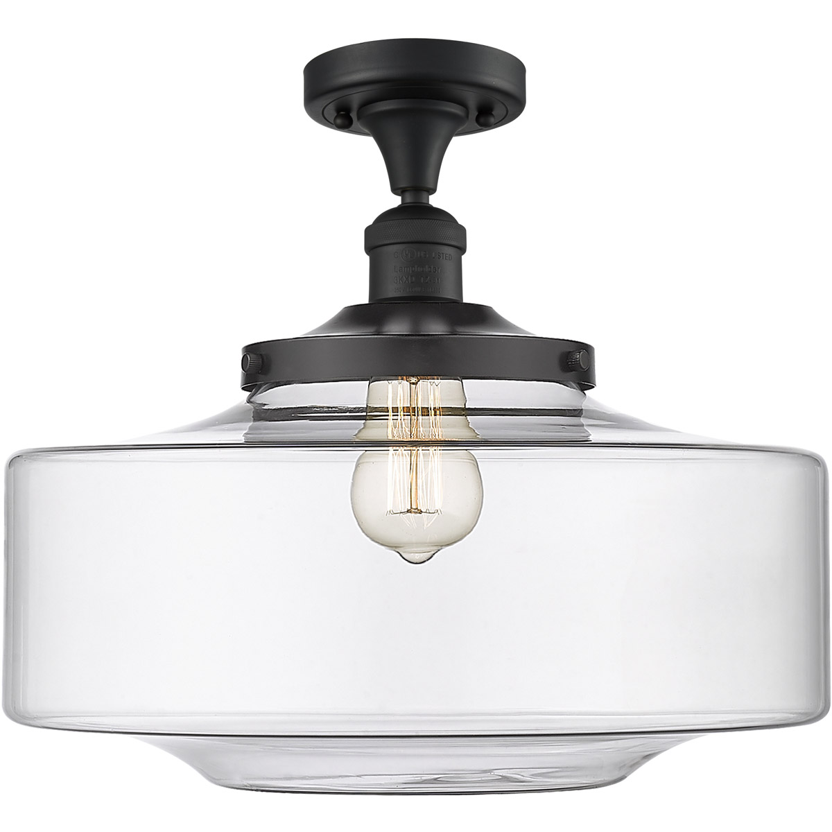 Innovations Lighting 517-1CH-PN-G692-16-LED Franklin Restoration Bridgeton LED 11.75 inch Polished Nickel Semi-Flush Mount Ceiling Light in Clear Glas