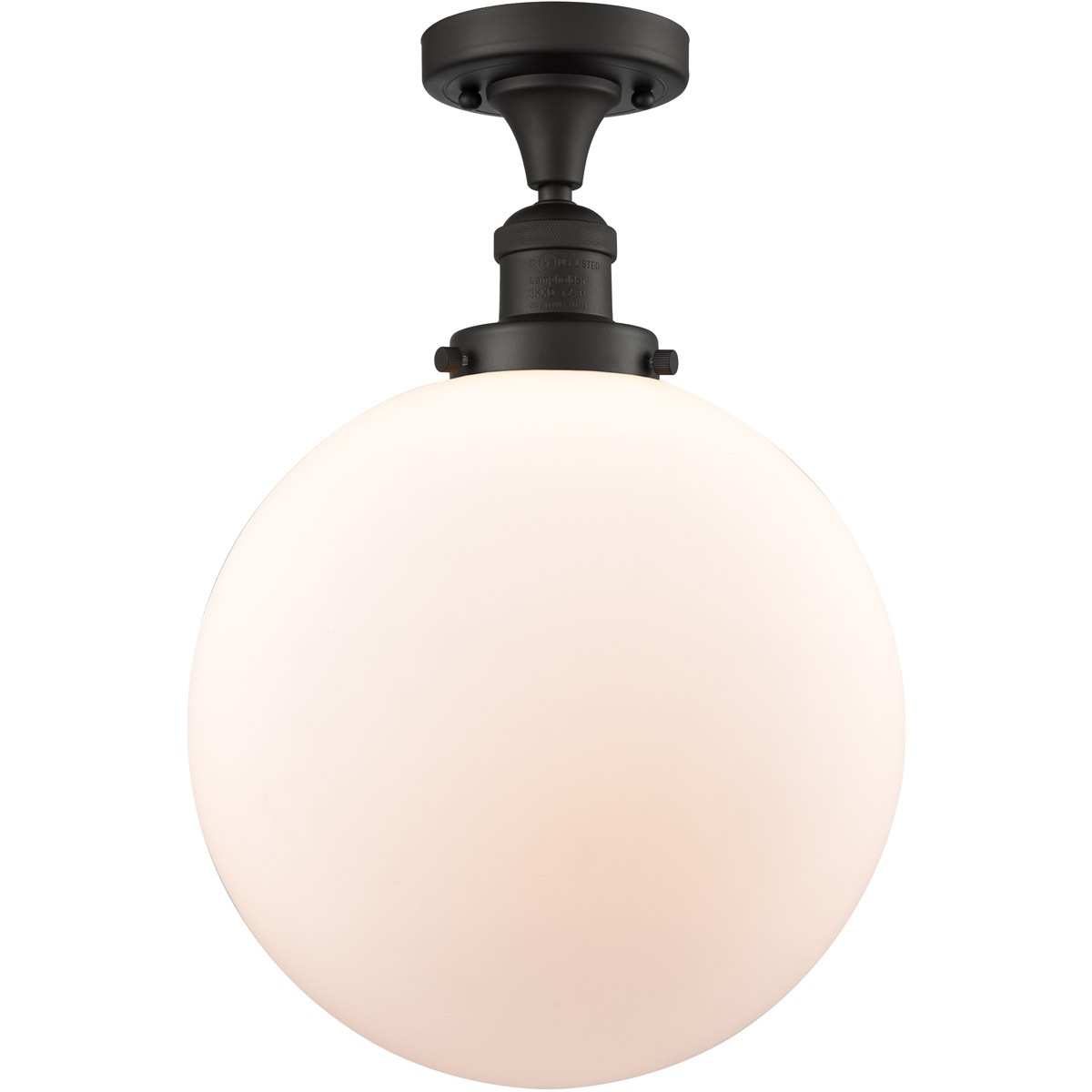 Innovations Lighting 517-1CH-OB-G201-12-LED Franklin Restoration XX-Large Beacon LED 12 inch Oil Rubbed Bronze Semi-Flush Mount Ceiling Light in Matte