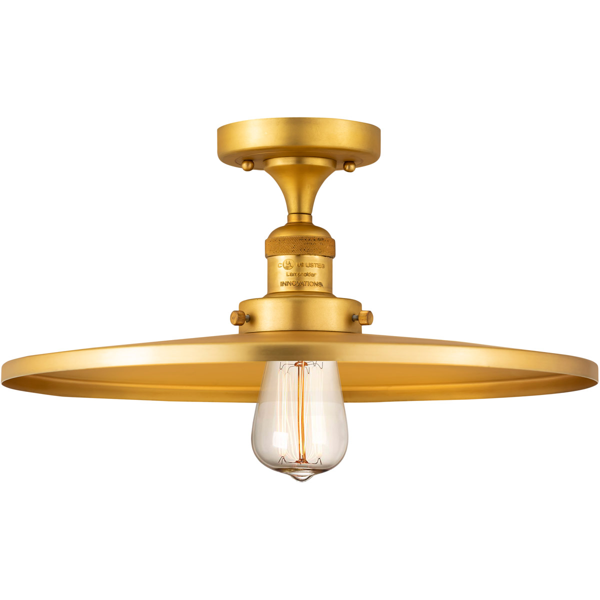 Innovations Lighting 517-1CH-SG-MFR-SG-16-LED Franklin Restoration Appalachian LED 16 inch Satin Gold Semi-Flush Mount Ceiling Light