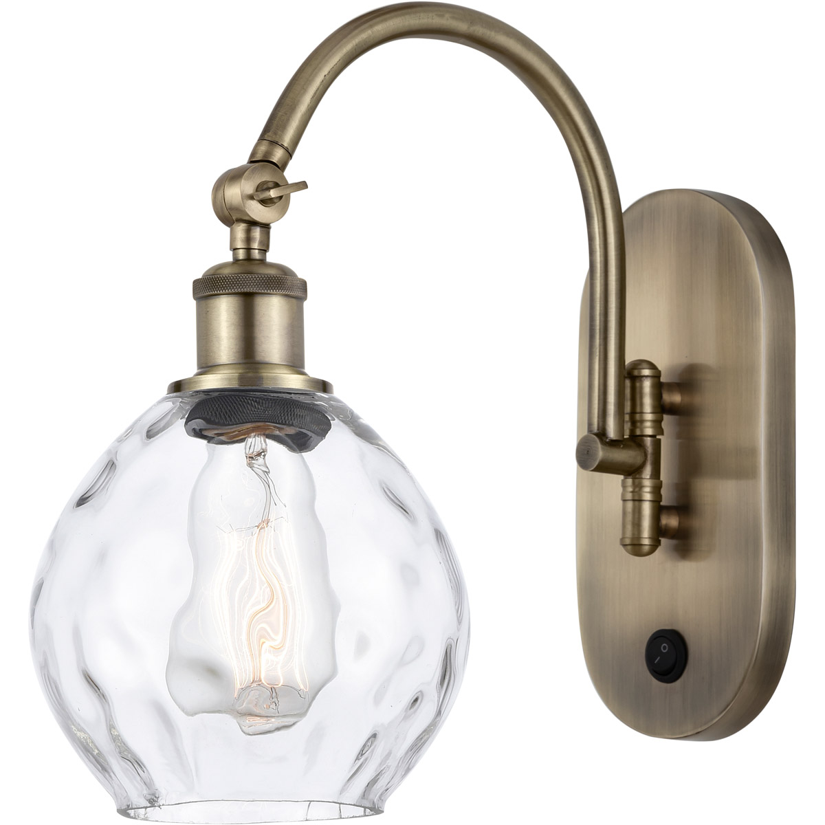 Innovations Lighting 518-1W-AB-G362-LED Ballston Waverly LED 6 inch Antique Brass Sconce Wall Light