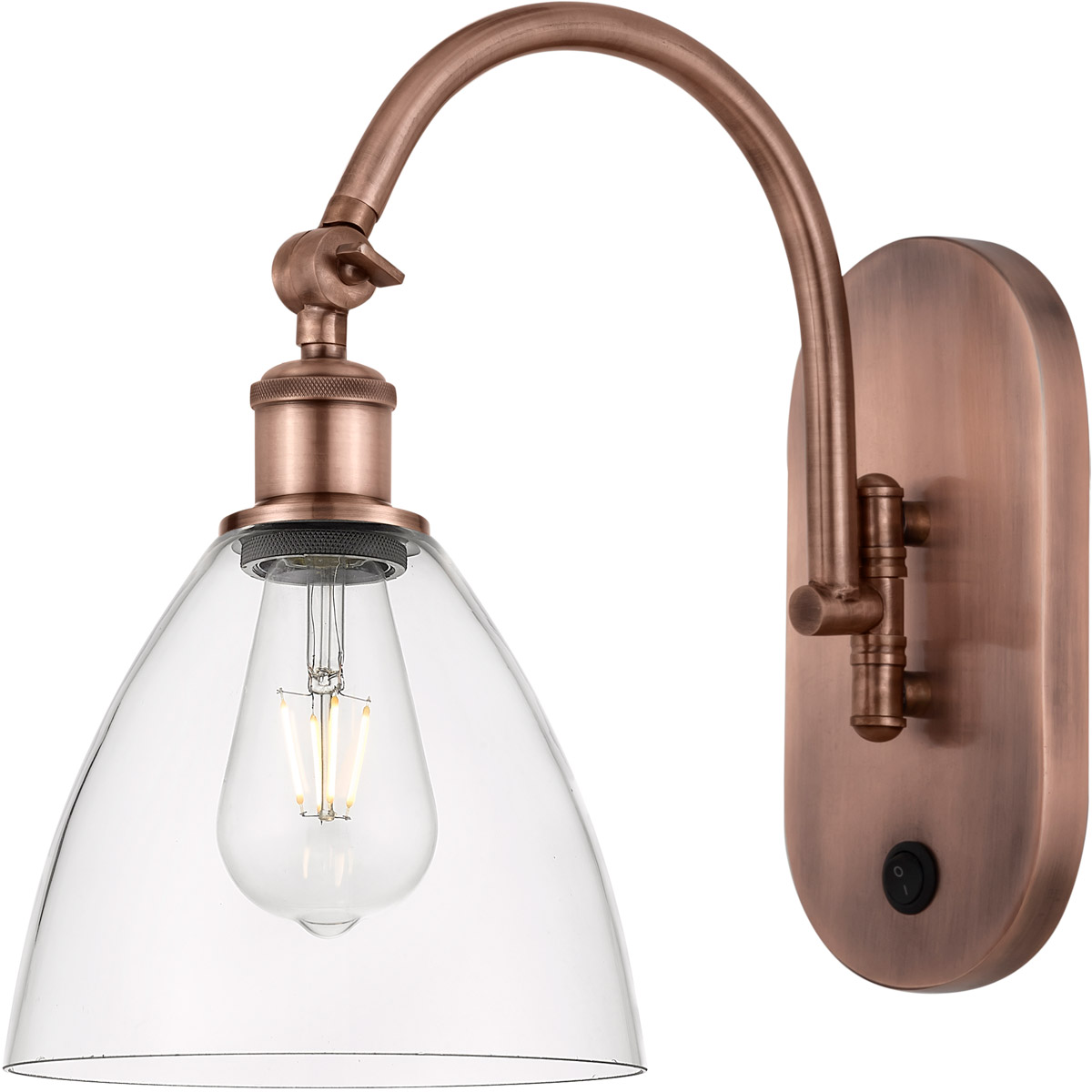 Innovations Lighting Bruno Marashlian Ballston Dome 8 Inch Wall Sconce Ballston Dome - 518-1W-AC-GBD-752 - Nautical