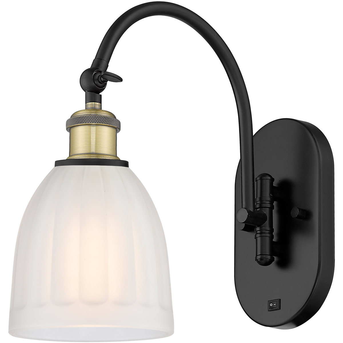 Innovations Lighting 518-1W-BAB-G441-LED Ballston Brookfield LED 6 inch Black Antique Brass Sconce Wall Light