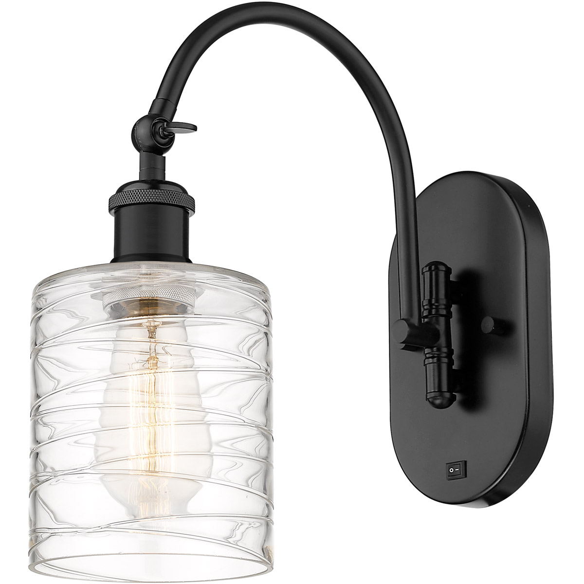 Innovations Lighting Bruno Marashlian Cobbleskill 5 Inch Wall Sconce Cobbleskill - 518-1W-BK-G1113 - Modern Contemporary