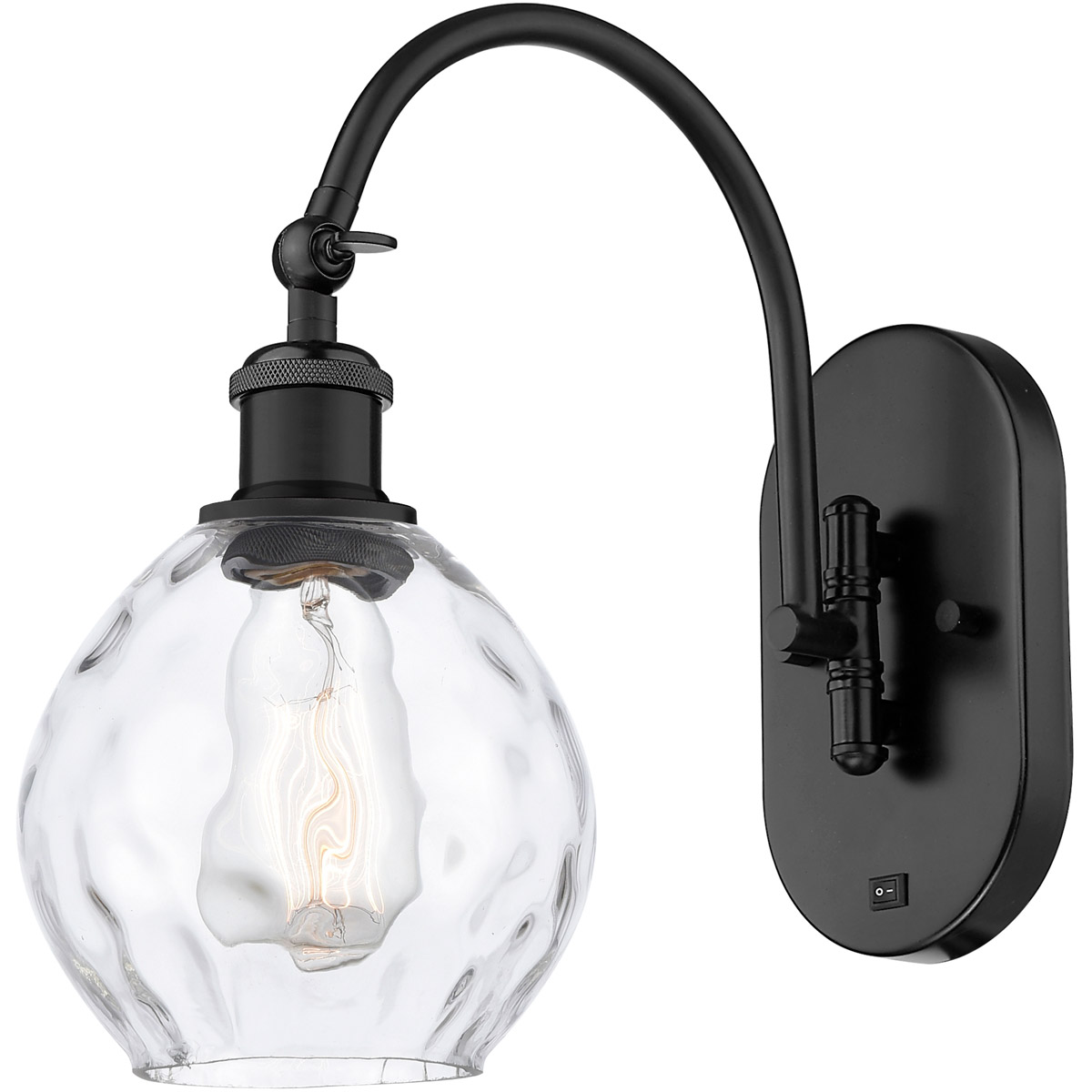 Innovations Lighting 518-1W-BK-G362-LED Ballston Waverly LED 6 inch Matte Black Sconce Wall Light