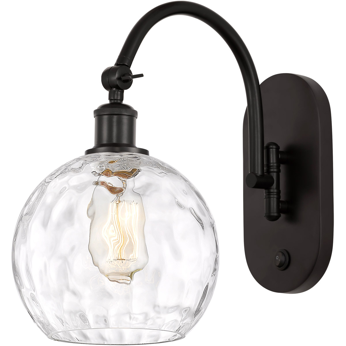 Innovations Lighting 518-1W-OB-G1215-8-LED Ballston Athens Water Glass LED 8 inch Oil Rubbed Bronze Sconce Wall Light