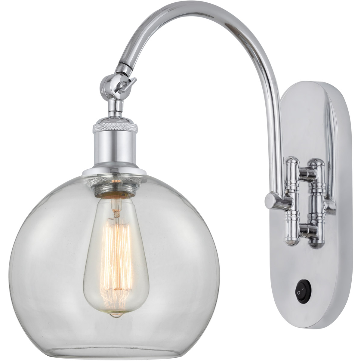 Innovations Lighting 518-1W-PC-G122-8 Ballston Athens 1 Light 8 inch Polished Chrome Sconce Wall Light