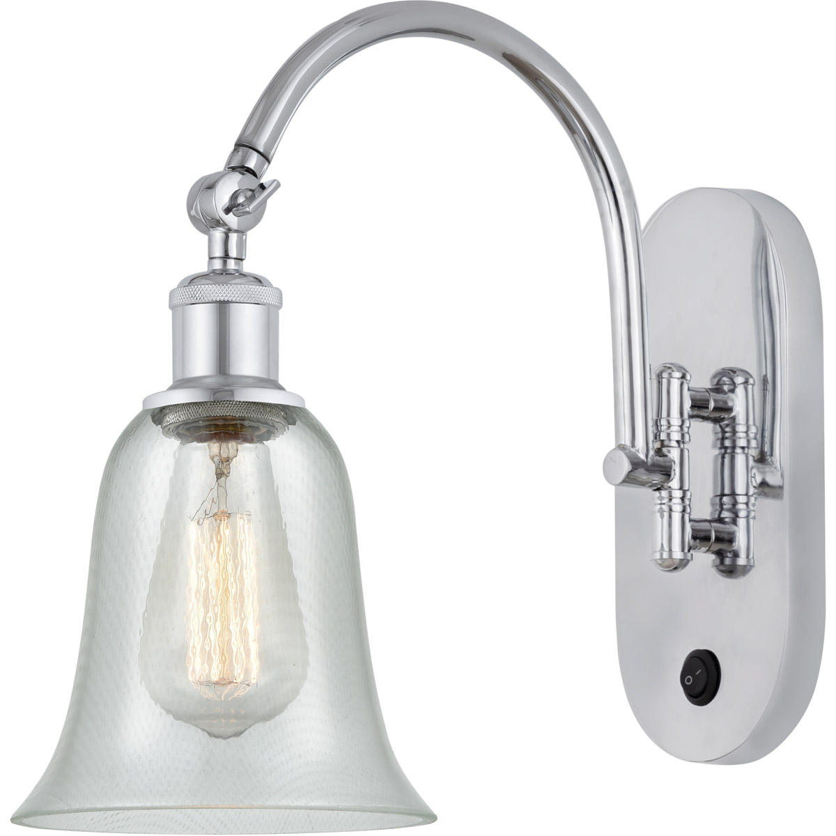 Innovations Lighting 518-1W-PC-G2812-LED Ballston Hanover LED 6.25 inch Polished Chrome Sconce Wall Light in Fishnet Glass