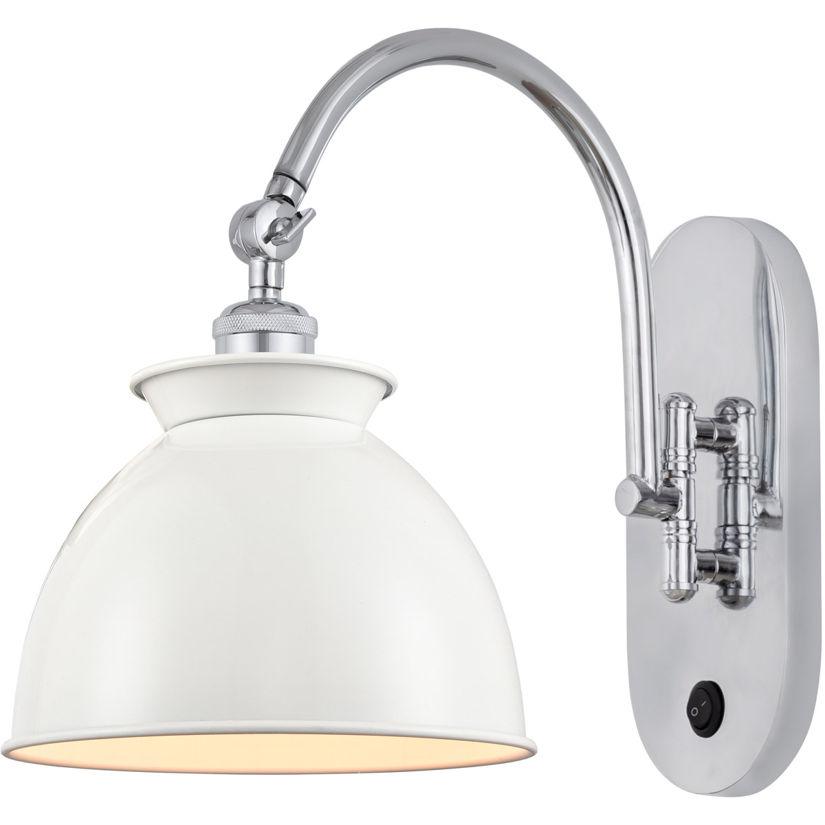 Innovations Lighting Bruno Marashlian Adirondack 8 Inch Wall Swing Lamp Adirondack - 518-1W-PC-M14-W - Industrial
