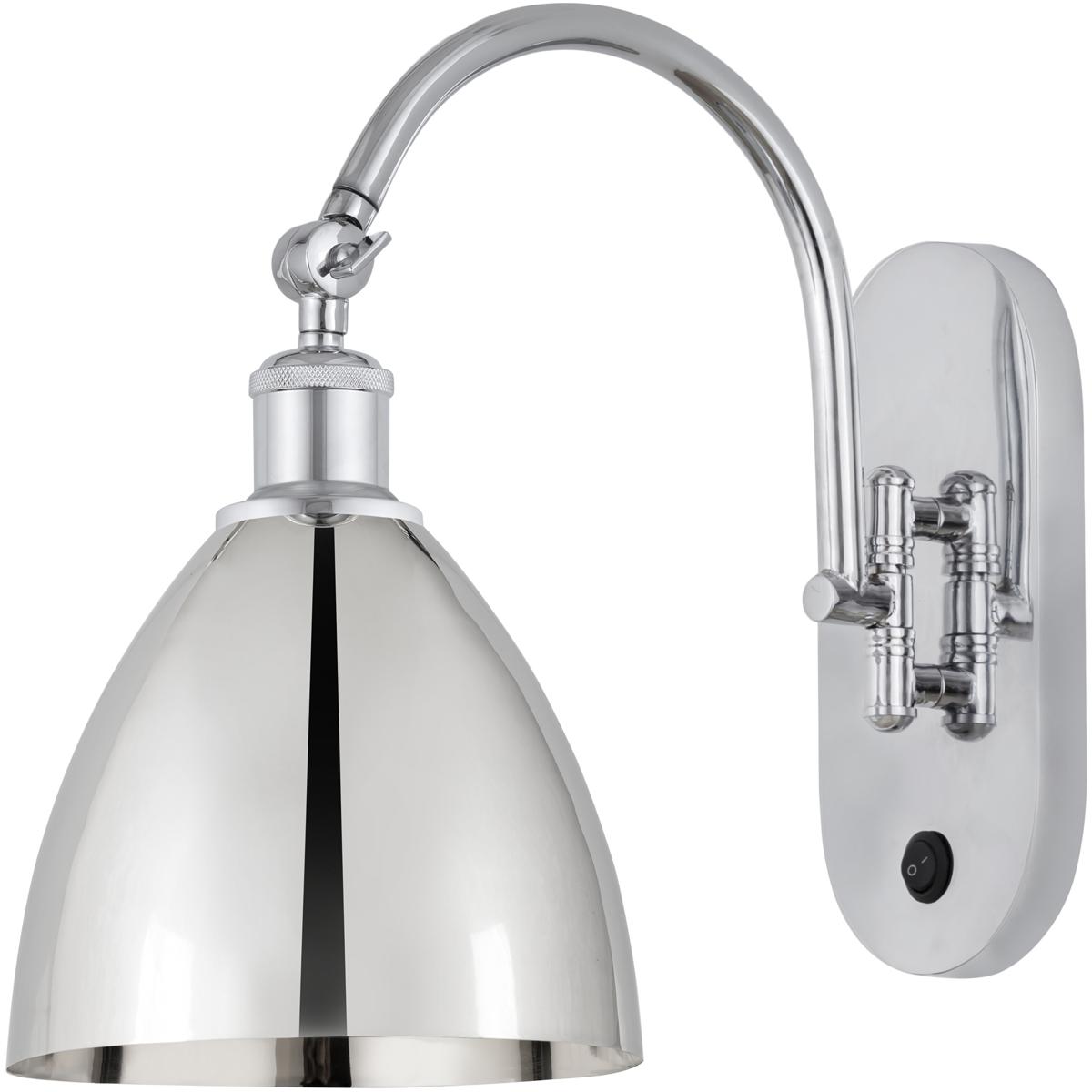 Innovations Lighting 518-1W-PC-MBD-75-PC-LED Ballston Dome LED 7.5 inch Polished Chrome Sconce Wall Light