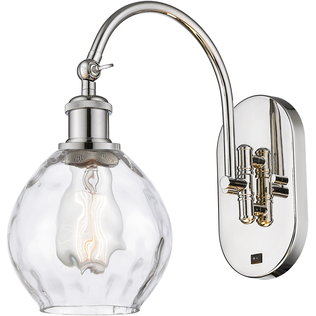Innovations Lighting 518-1W-PN-G362-LED Ballston Waverly LED 6 inch Polished Nickel Sconce Wall Light