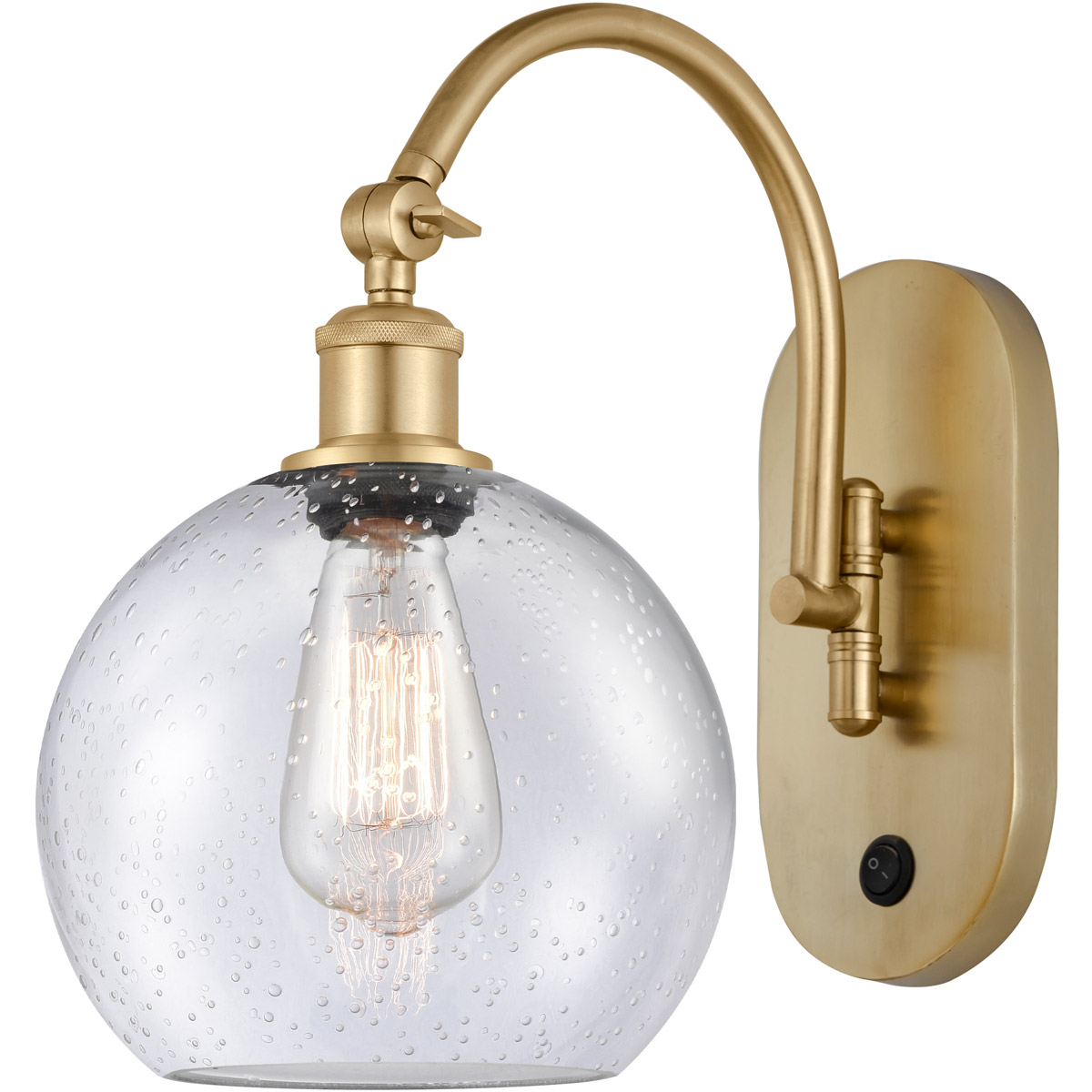 Innovations Lighting Bruno Marashlian Athens 13 Inch Wall Sconce Athens - 518-1W-SG-G124-8-LED - Modern Contemporary