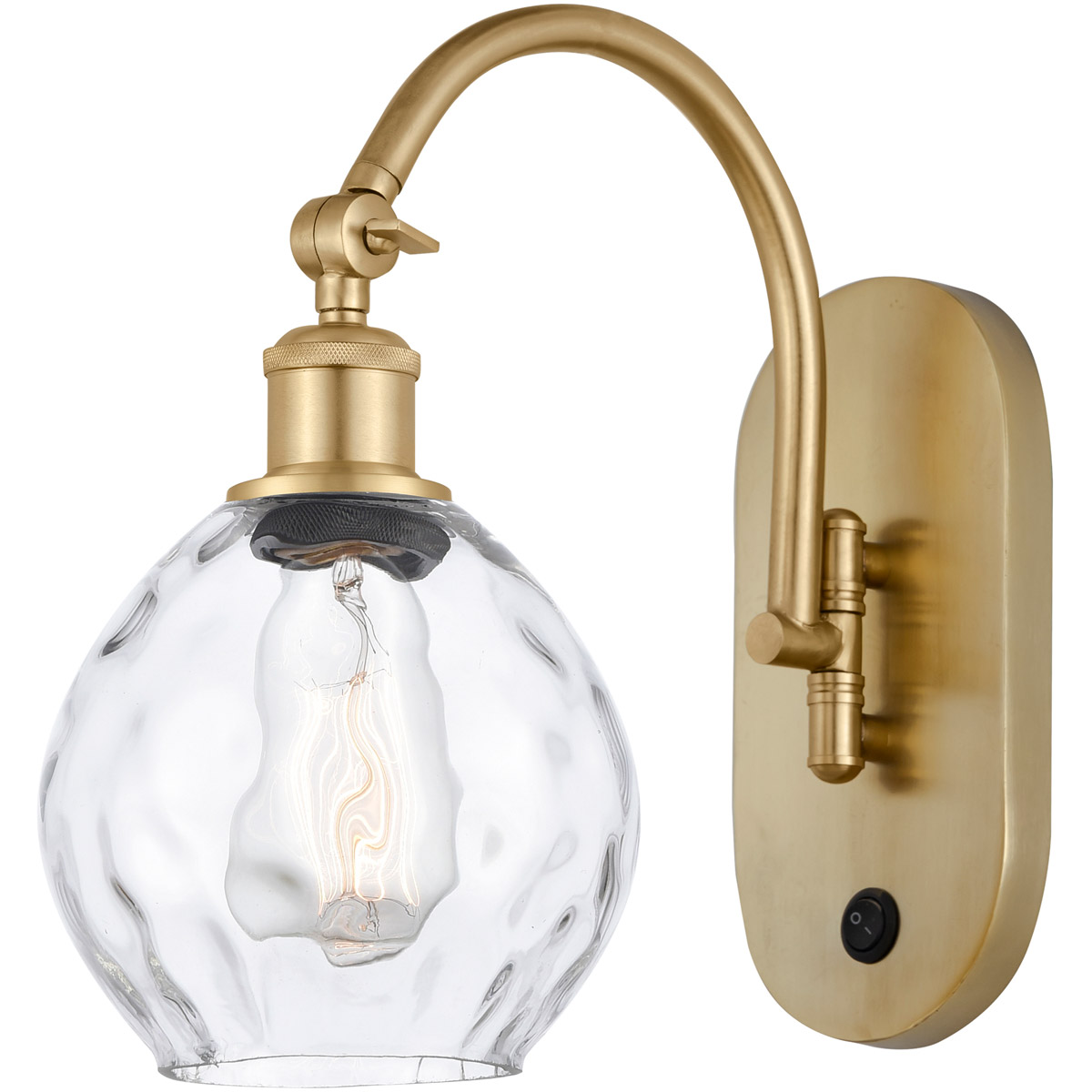 Innovations Lighting 518-1W-SG-G362-LED Ballston Waverly LED 6 inch Satin Gold Sconce Wall Light