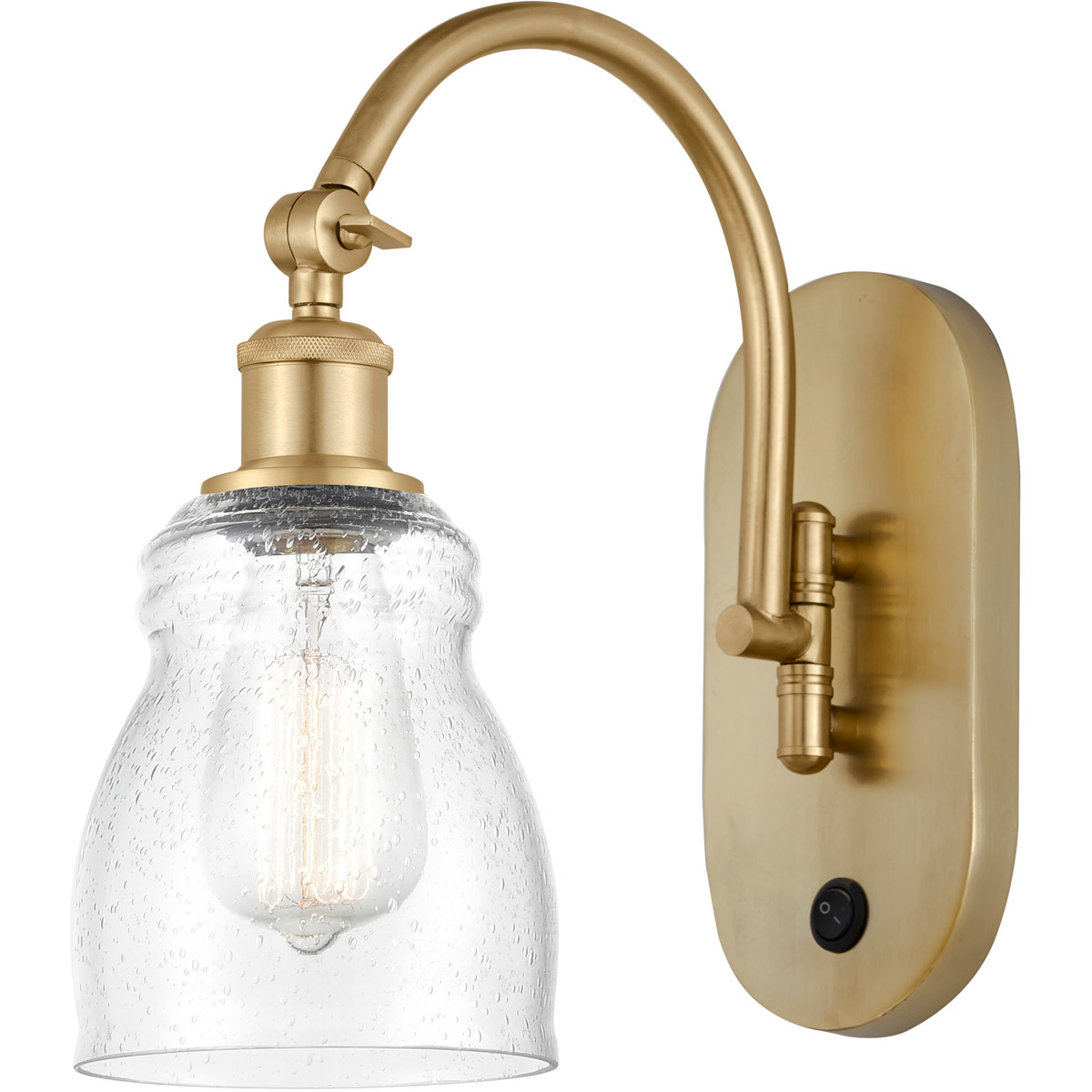 Innovations Lighting 518-1W-SG-G394-LED Ballston Ellery LED 5 inch Satin Gold Sconce Wall Light
