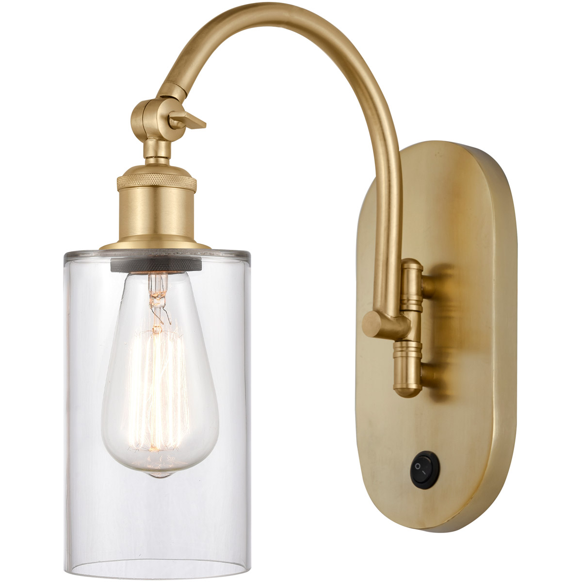 Innovations Lighting 518-1W-SG-G802 Ballston Clymer 1 Light 5 inch Satin Gold Sconce Wall Light