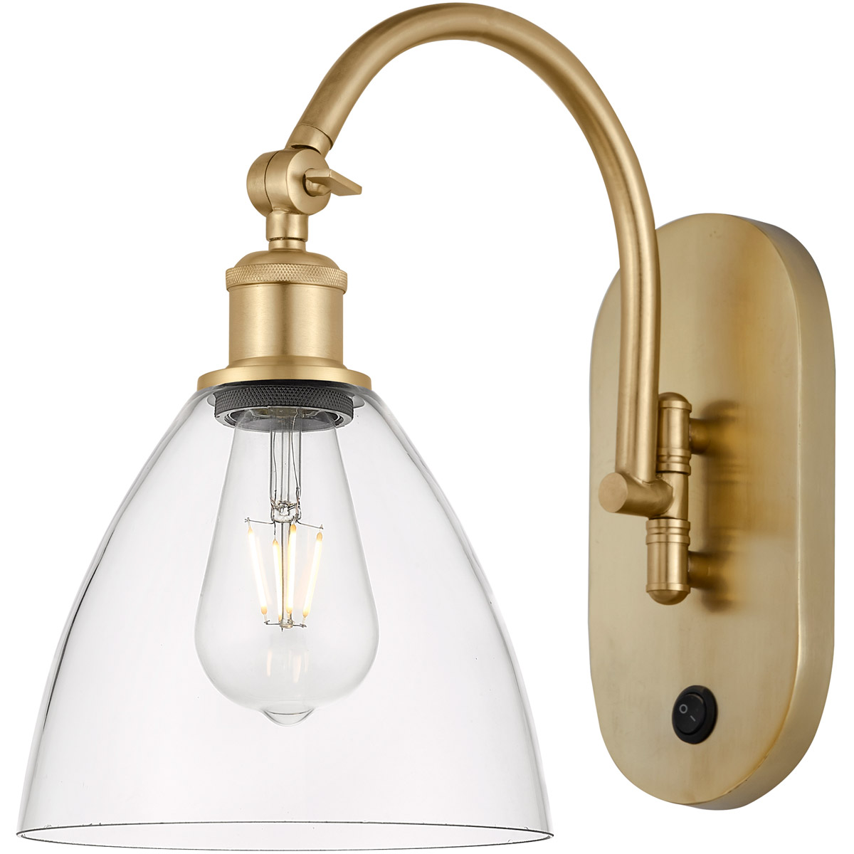 Innovations Lighting Bruno Marashlian Ballston Dome 8 Inch Wall Sconce Ballston Dome - 518-1W-SG-GBD-752 - Nautical