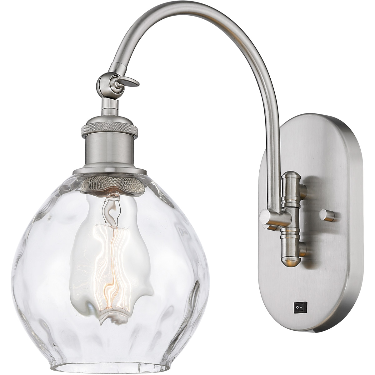 Innovations Lighting 518-1W-SN-G362-LED Ballston Waverly LED 6 inch Brushed Satin Nickel Sconce Wall Light