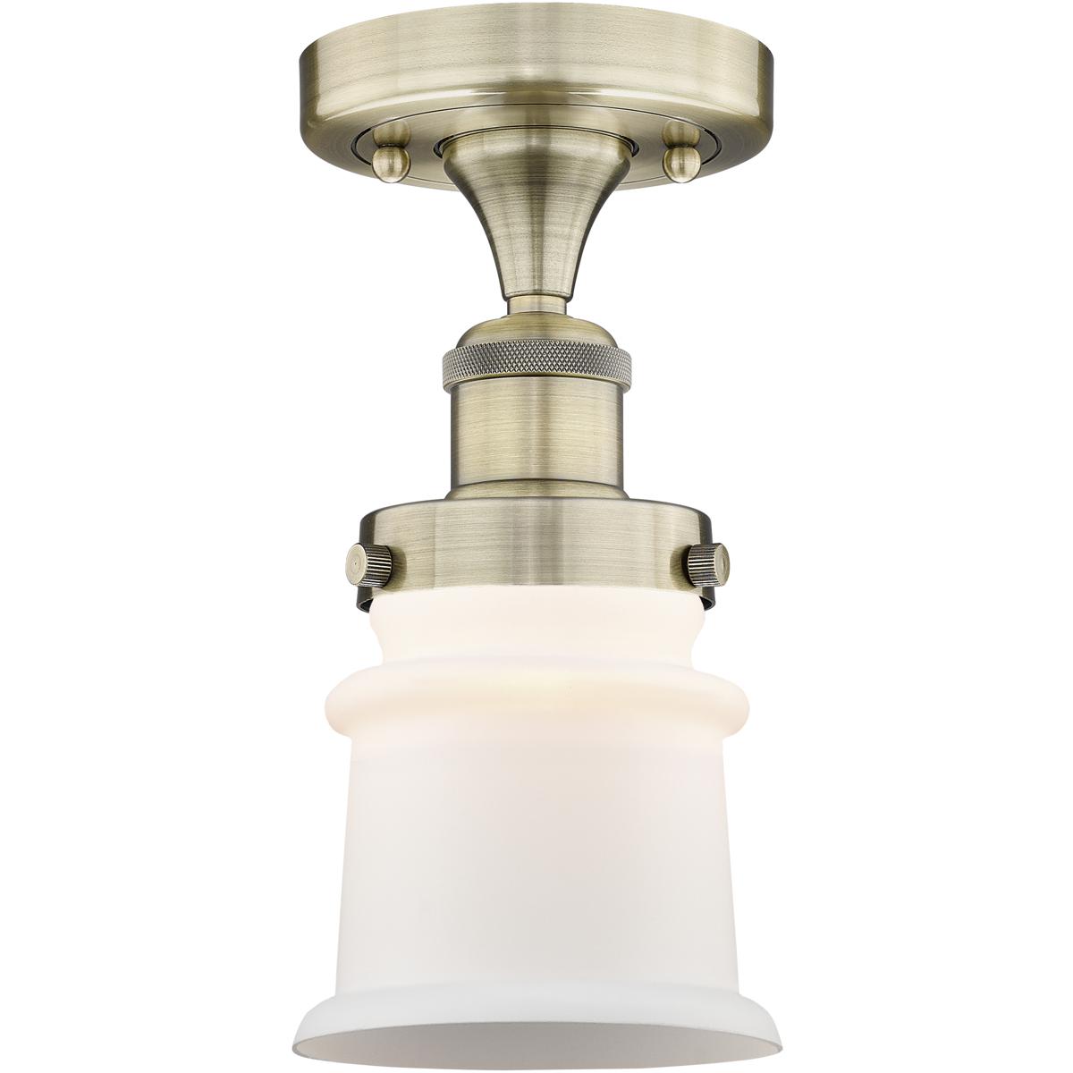 Innovations Lighting 616-1F-AB-G181S Canton 1 Light 5.25 inch Antique Brass Semi-Flush Mount Ceiling Light