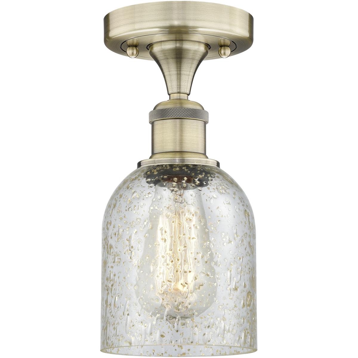 Innovations Lighting 616-1F-AB-G259 Caledonia 1 Light 5 inch Antique Brass Flush Mount Ceiling Light in Mica