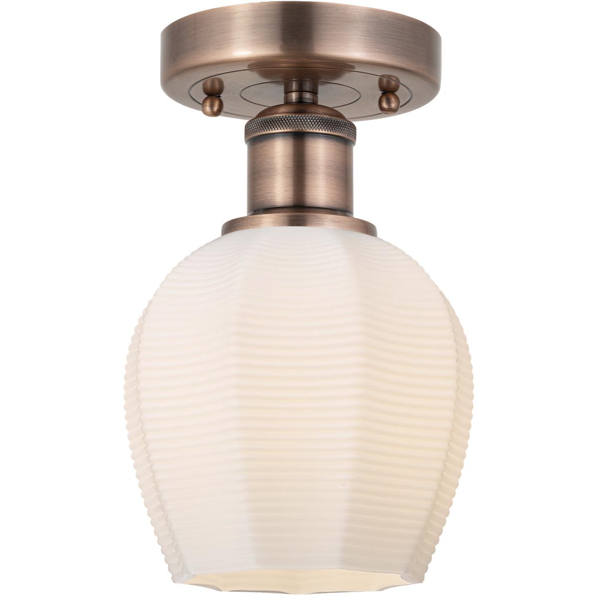 Innovations Lighting 616-1F-AC-G461-6 Norfolk 1 Light 5.75 inch Antique Copper Semi-Flush Mount Ceiling Light