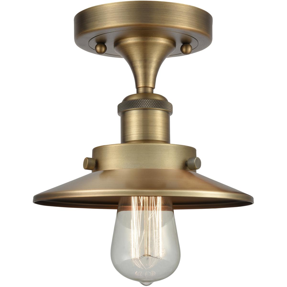 Innovations Lighting Bruno Marashlian Edison 8 Inch Semi Flush Mount Edison - 616-1F-BB-M4-BB - Industrial