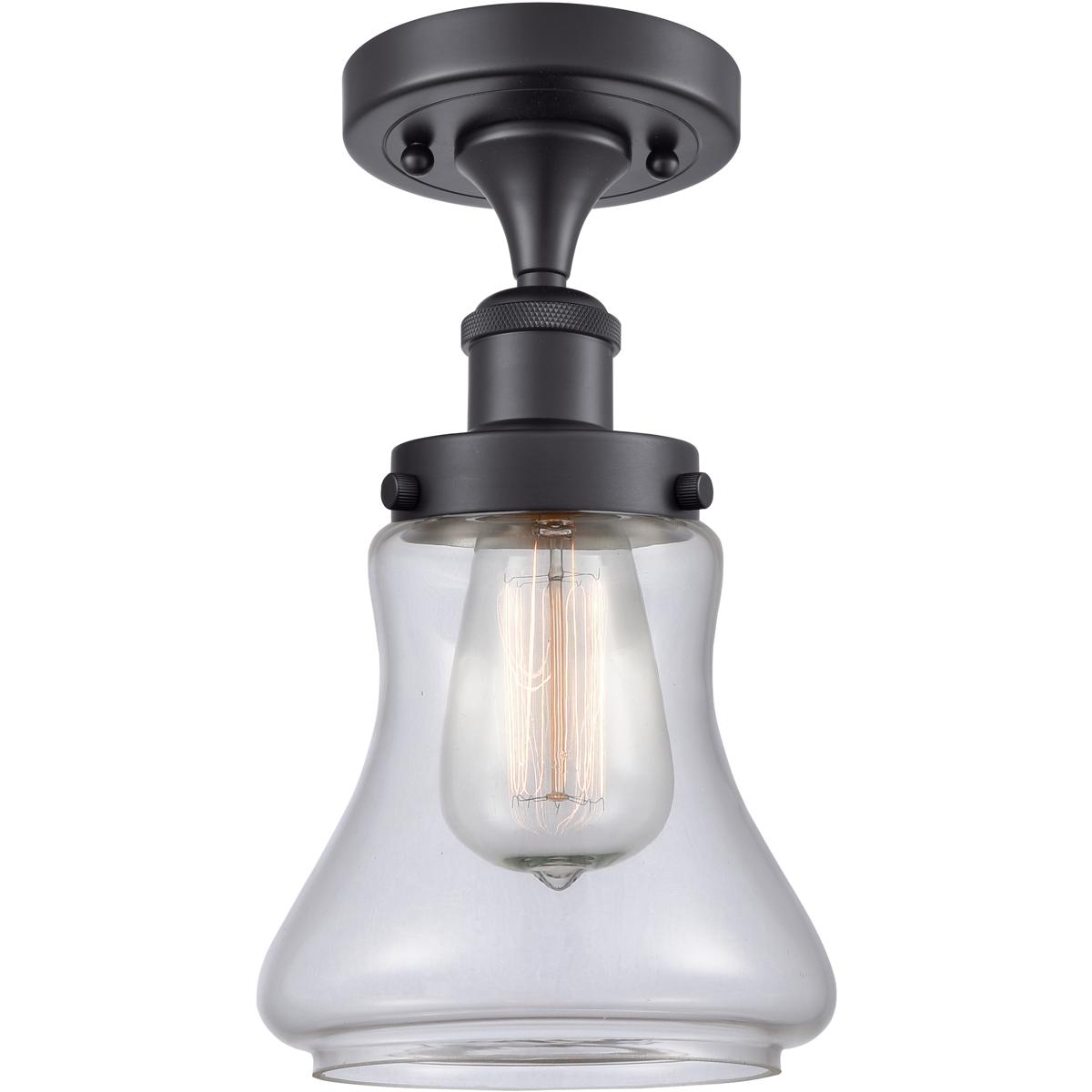 Innovations Lighting Bruno Marashlian Bellmont 6 Inch 1 Light Semi Flush Mount Bellmont - 616-1F-BK-G192 - Industrial