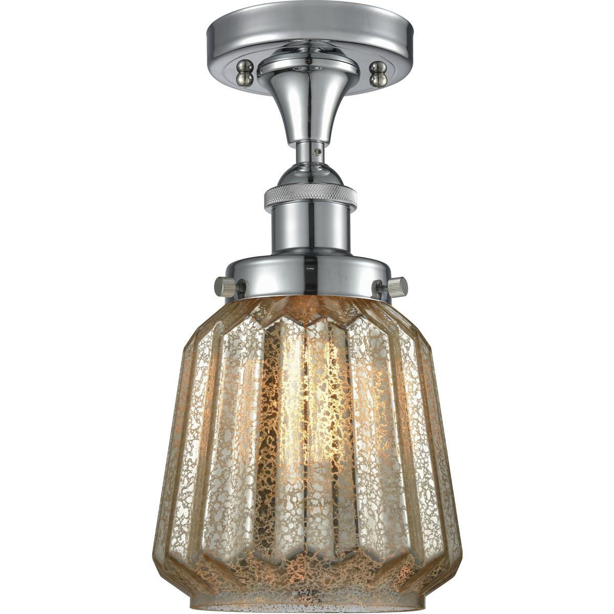 Innovations Lighting Bruno Marashlian Chatham 6 Inch 1 Light Semi Flush Mount Chatham - 616-1F-PC-G146 - Industrial