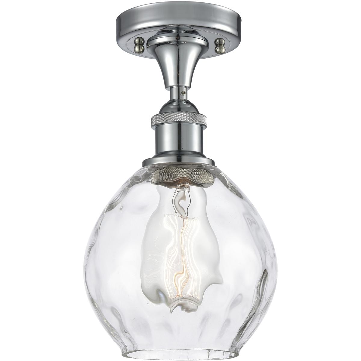 Innovations Lighting 616-1F-PC-G362 Edison Waverly 1 Light 6 inch Polished Chrome Semi-Flush Mount Ceiling Light