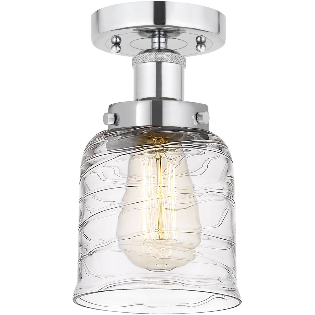 Innovations Lighting 616-1F-PC-G513 Bell 1 Light 6.5 inch Polished Chrome Semi-Flush Mount Ceiling Light