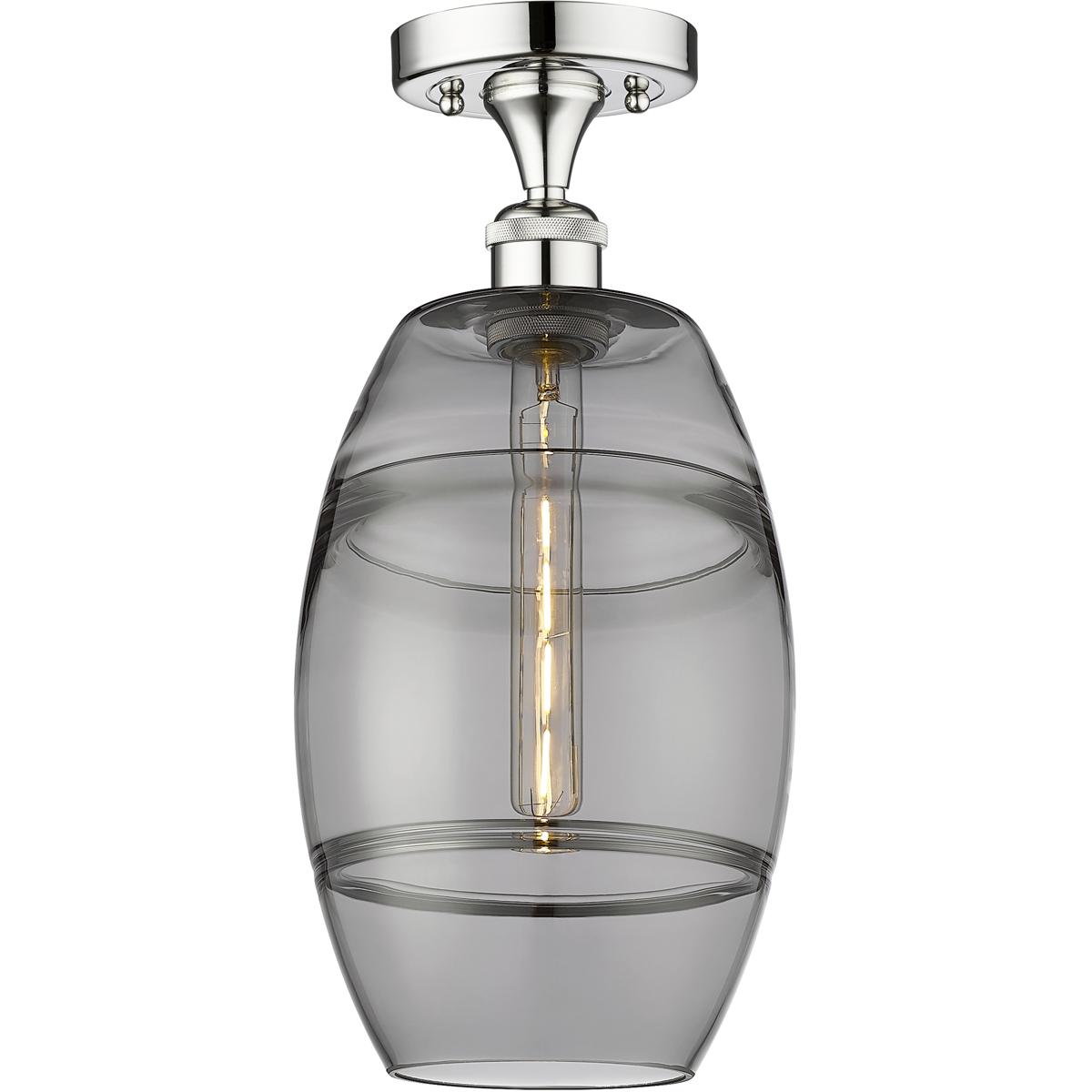 Innovations Lighting 616-1F-PC-G557-8SM Edison Vaz 1 Light 8 inch Polished Chrome Semi-Flush Mount Ceiling Light