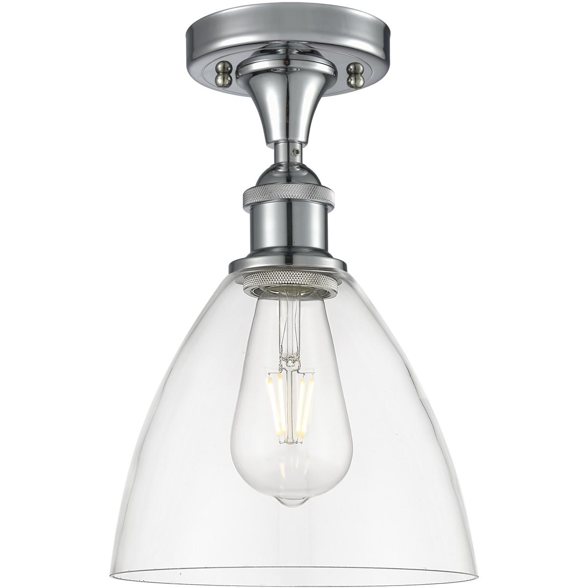 Innovations Lighting Bruno Marashlian Bristol Glass 7 Inch 1 Light Semi Flush Mount Bristol Glass - 616-1F-PC-GBD-752 - Modern Contemporary
