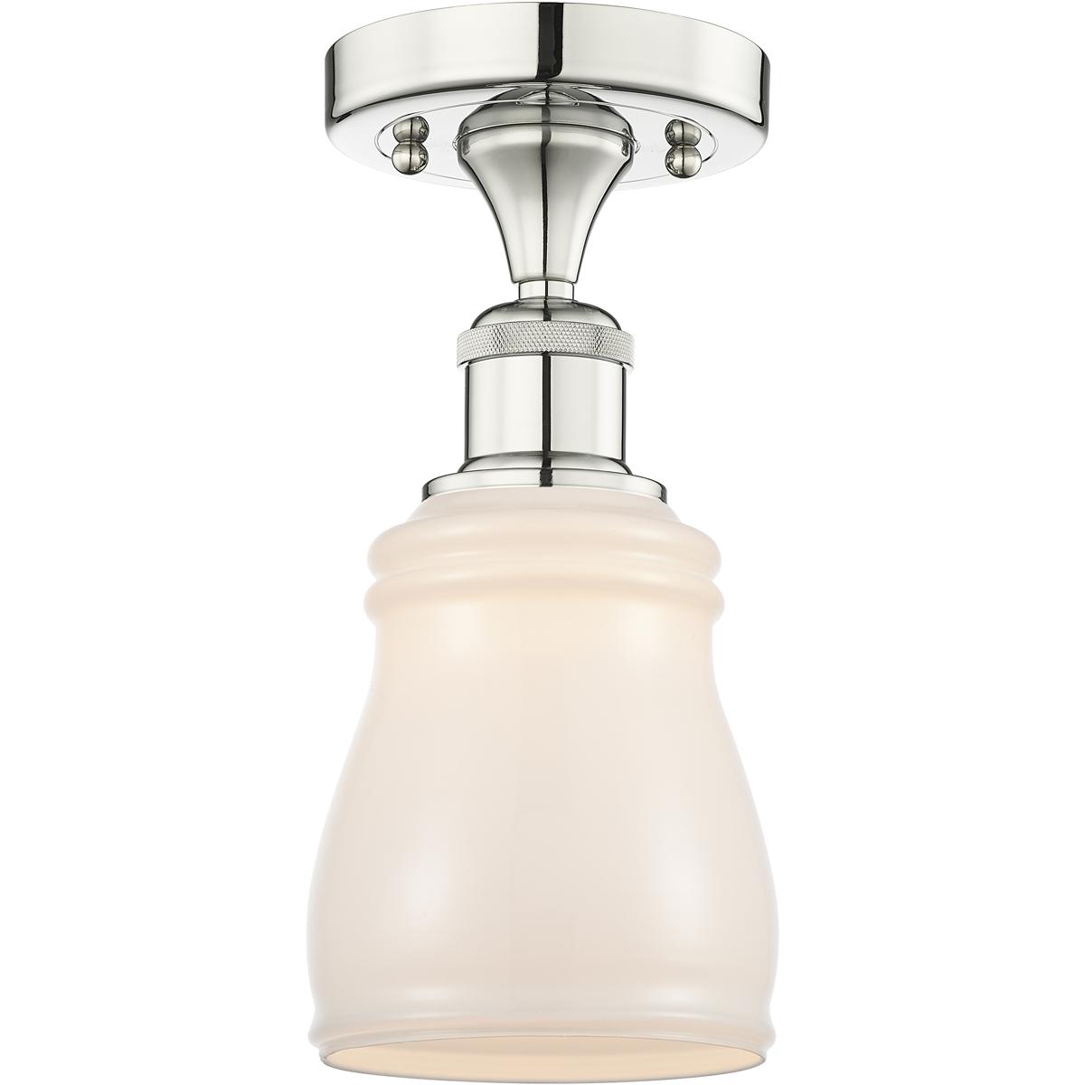 Innovations Lighting 616-1F-PN-G391 Ellery 1 Light 4.75 inch Polished Nickel Semi-Flush Mount Ceiling Light
