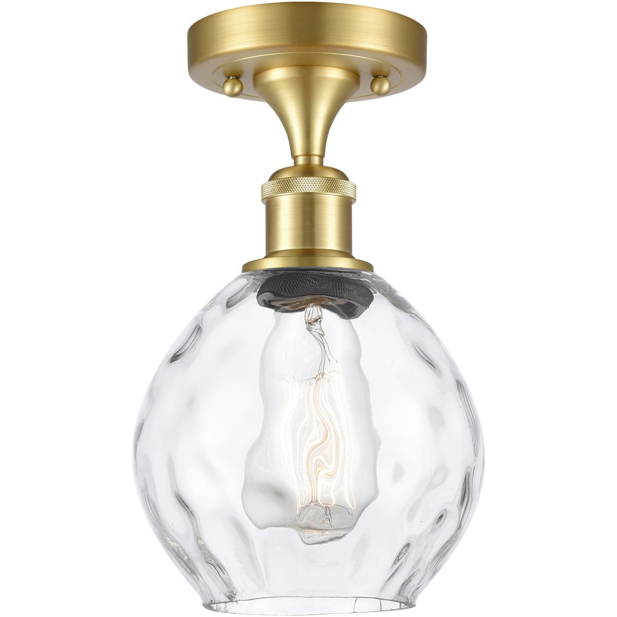 Innovations Lighting 616-1F-SG-G362 Waverly 1 Light 6 inch Satin Gold Semi-Flush Mount Ceiling Light