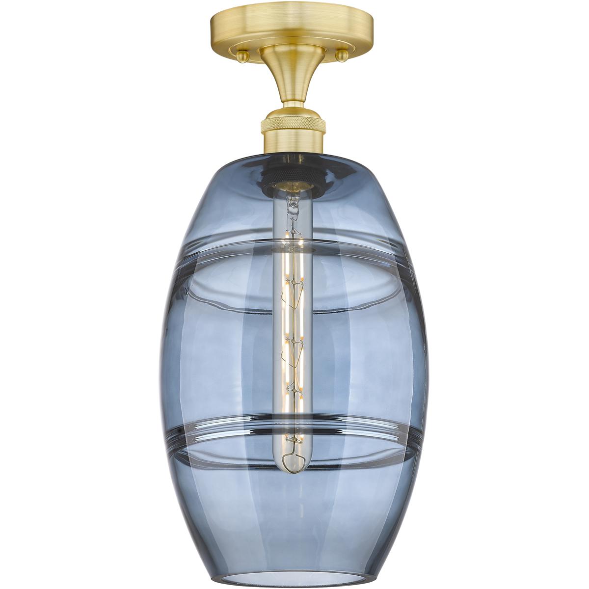 Innovations Lighting 616-1F-SG-G557-8BL Edison Vaz 1 Light 8 inch Satin Gold Semi-Flush Mount Ceiling Light