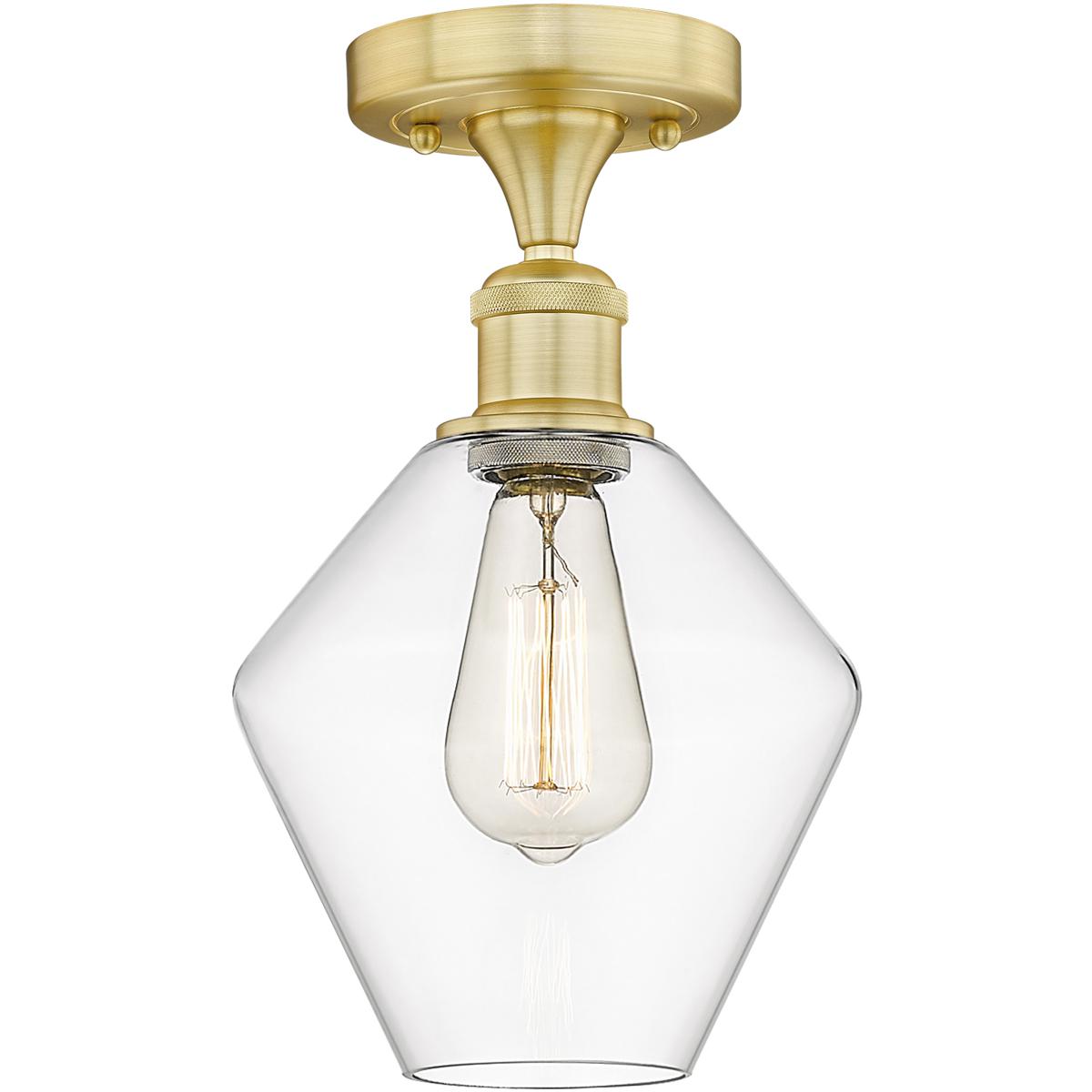 Innovations Lighting 616-1F-SG-G652-8 Cindyrella 1 Light 8 inch Satin Gold Semi-Flush Mount Ceiling Light