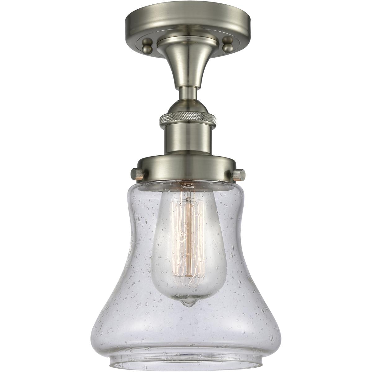 Innovations Lighting Bruno Marashlian Bellmont 6 Inch 1 Light Semi Flush Mount Bellmont - 616-1F-SN-G194 - Industrial
