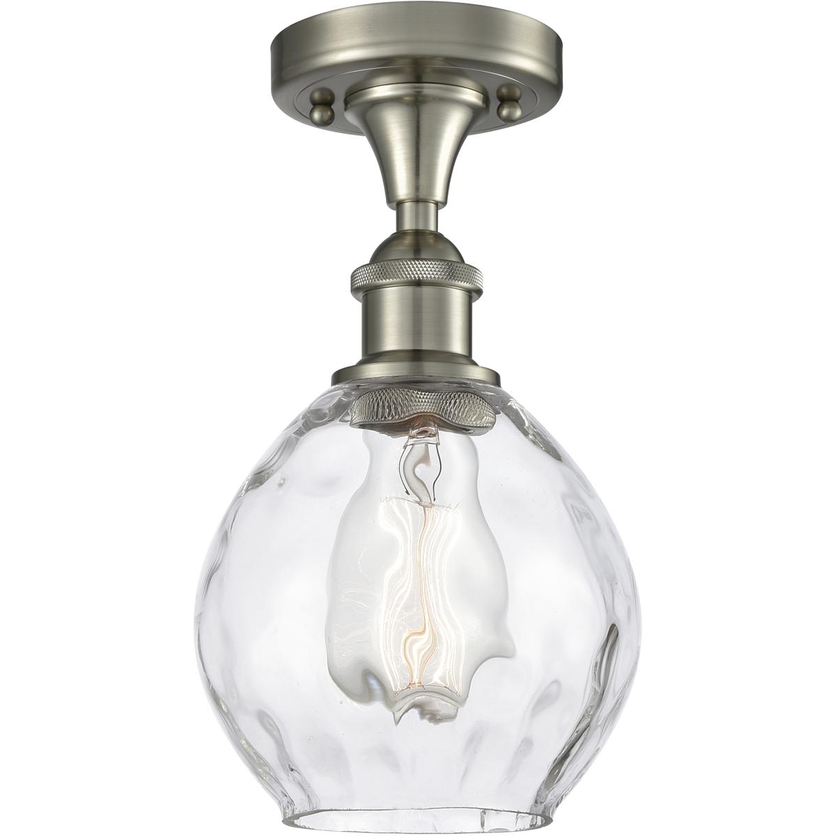 Innovations Lighting 616-1F-SN-G362 Edison Waverly 1 Light 6 inch Brushed Satin Nickel Semi-Flush Mount Ceiling Light