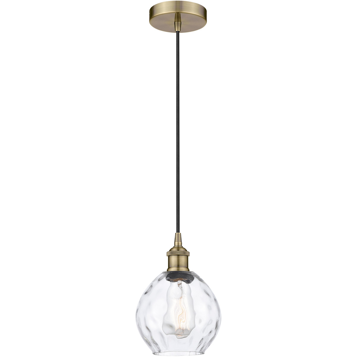 Innovations Lighting 616-1P-AB-G362 Edison Waverly 1 Light 6 inch Antique Brass Mini Pendant Ceiling Light