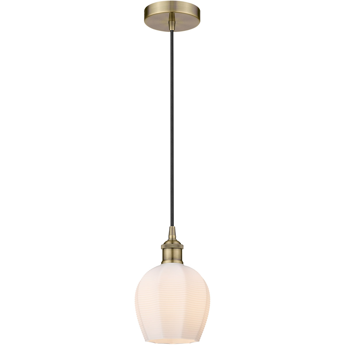Innovations Lighting 616-1P-AB-G461-6 Edison Norfolk 1 Light 6 inch Antique Brass Mini Pendant Ceiling Light
