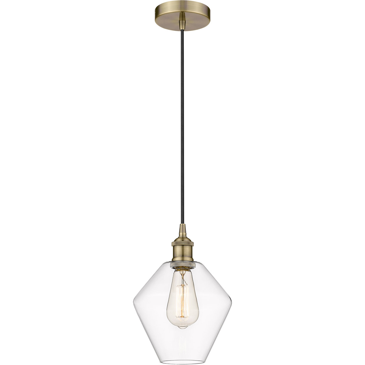 Innovations Lighting 616-1P-AB-G652-8 Edison Cindyrella 1 Light 8 inch Antique Brass Mini Pendant Ceiling Light