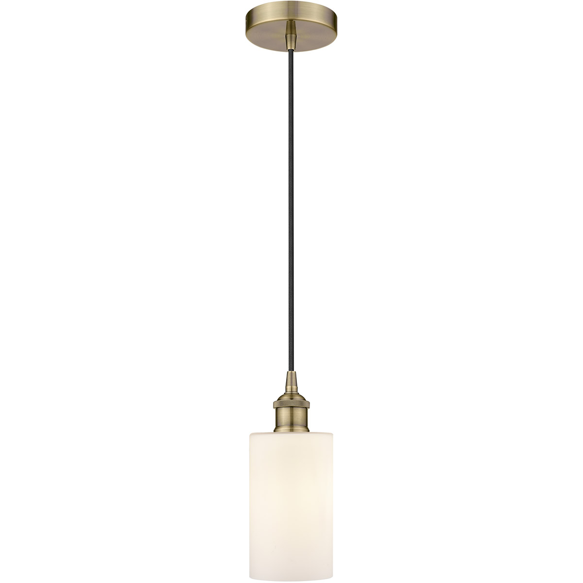 Innovations Lighting 616-1P-AB-G801-LED Edison Clymer LED 4 inch Antique Brass Mini Pendant Ceiling Light