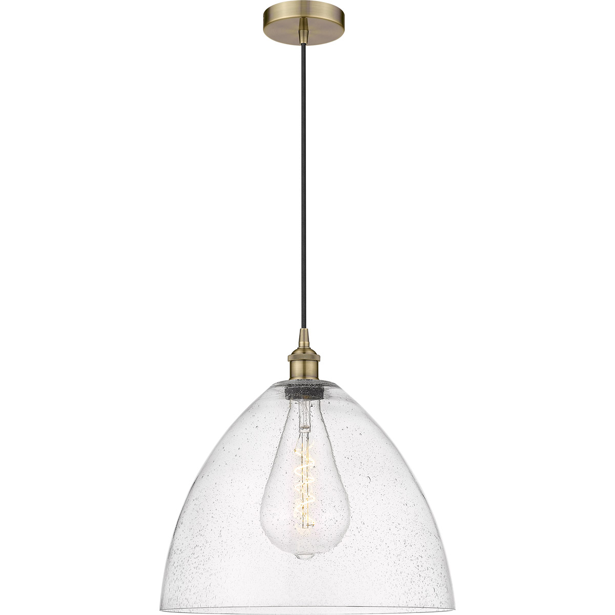 Innovations Lighting 616-1P-AB-GBD-164 Edison Dome 1 Light 16 inch Antique Brass Pendant Ceiling Light