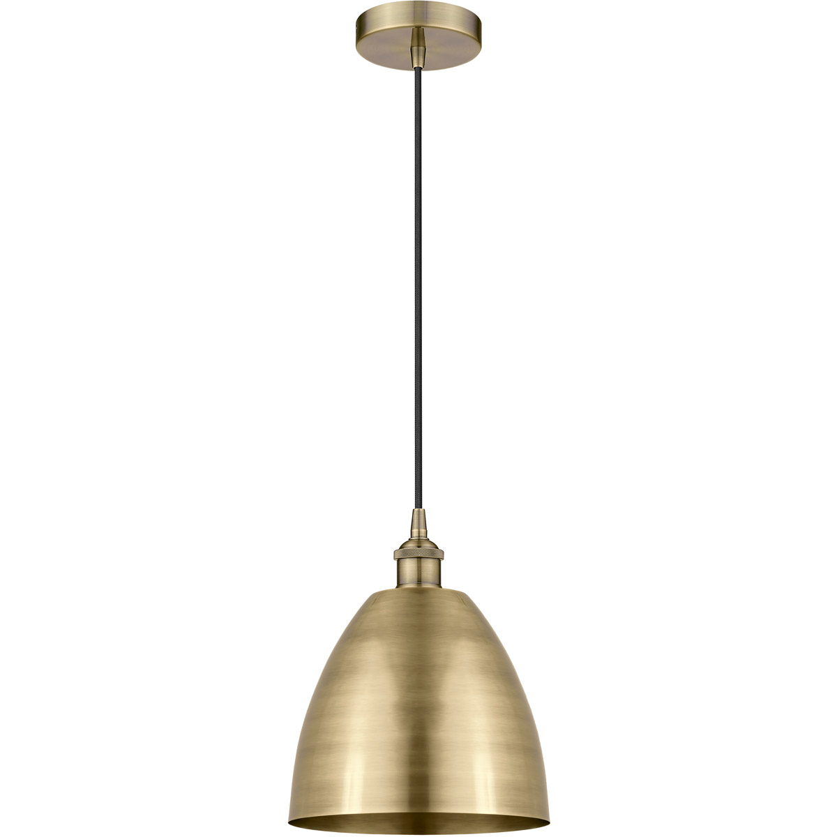 Innovations Lighting 616-1P-AB-MBD-9-AB Edison Dome 1 Light 9 inch Antique Brass Mini Pendant Ceiling Light