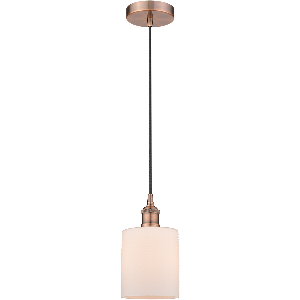 Innovations Lighting 616-1P-AC-G111 Edison Cobbleskill 1 Light 5 inch Antique Copper Mini Pendant Ceiling Light