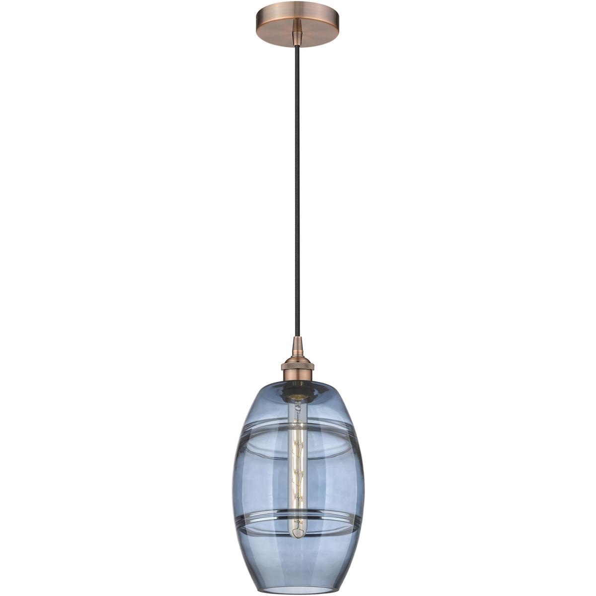 Innovations Lighting 616-1P-AC-G557-8BL Edison Vaz 1 Light 8 inch Antique Copper Cord Hung Mini Pendant Ceiling Light