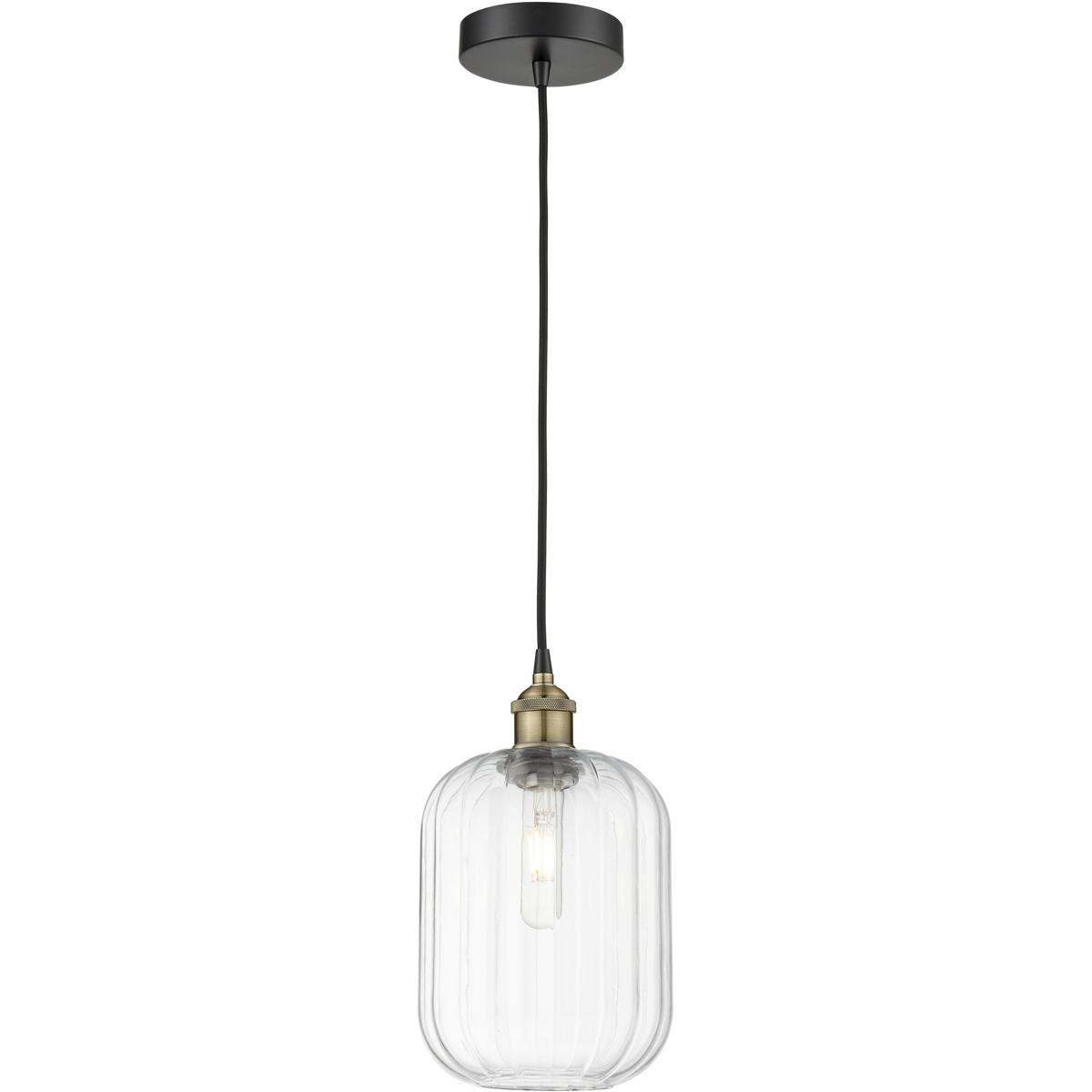 Innovations Lighting 616-1P-BAB-G460-7CL Edison Preston 1 Light 6.75 inch Black Antique Brass Mini Pendant Ceiling Light in Clear