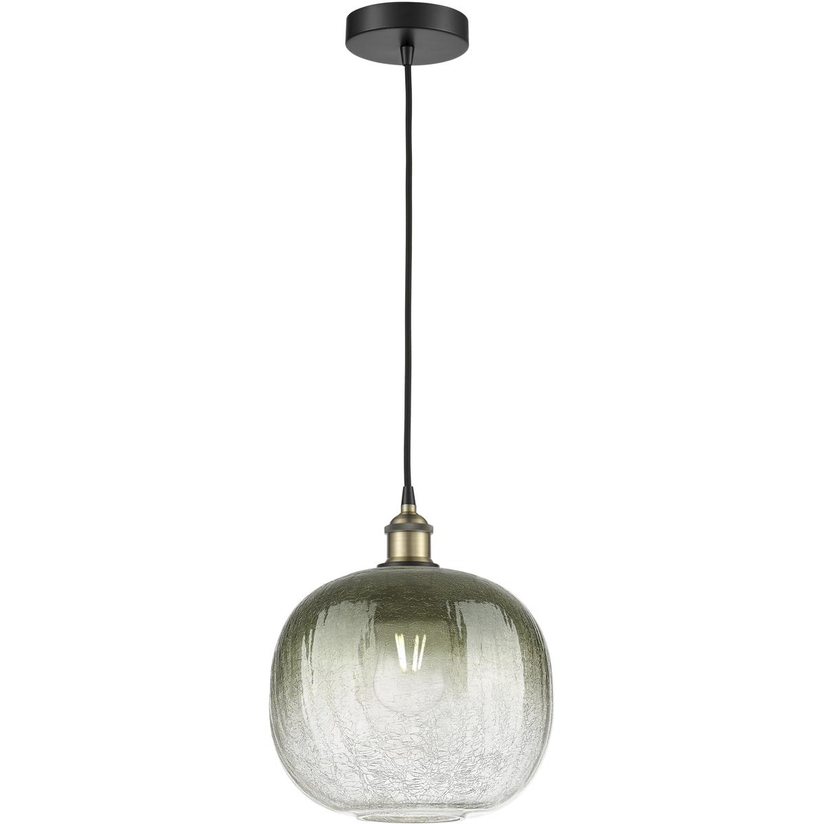 Innovations Lighting 616-1P-BAB-G481-10SL Edison Brookhaven Sphere 1 Light 10.5 inch Black Antique Brass Mini Pendant Ceiling Light in Slate Glass