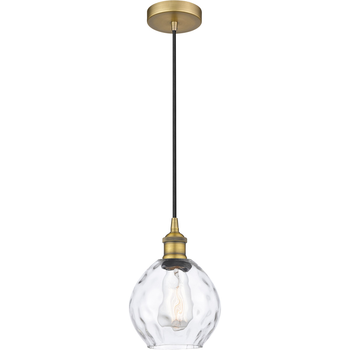 Innovations Lighting 616-1P-BB-G362-LED Edison Waverly LED 6 inch Brushed Brass Mini Pendant Ceiling Light