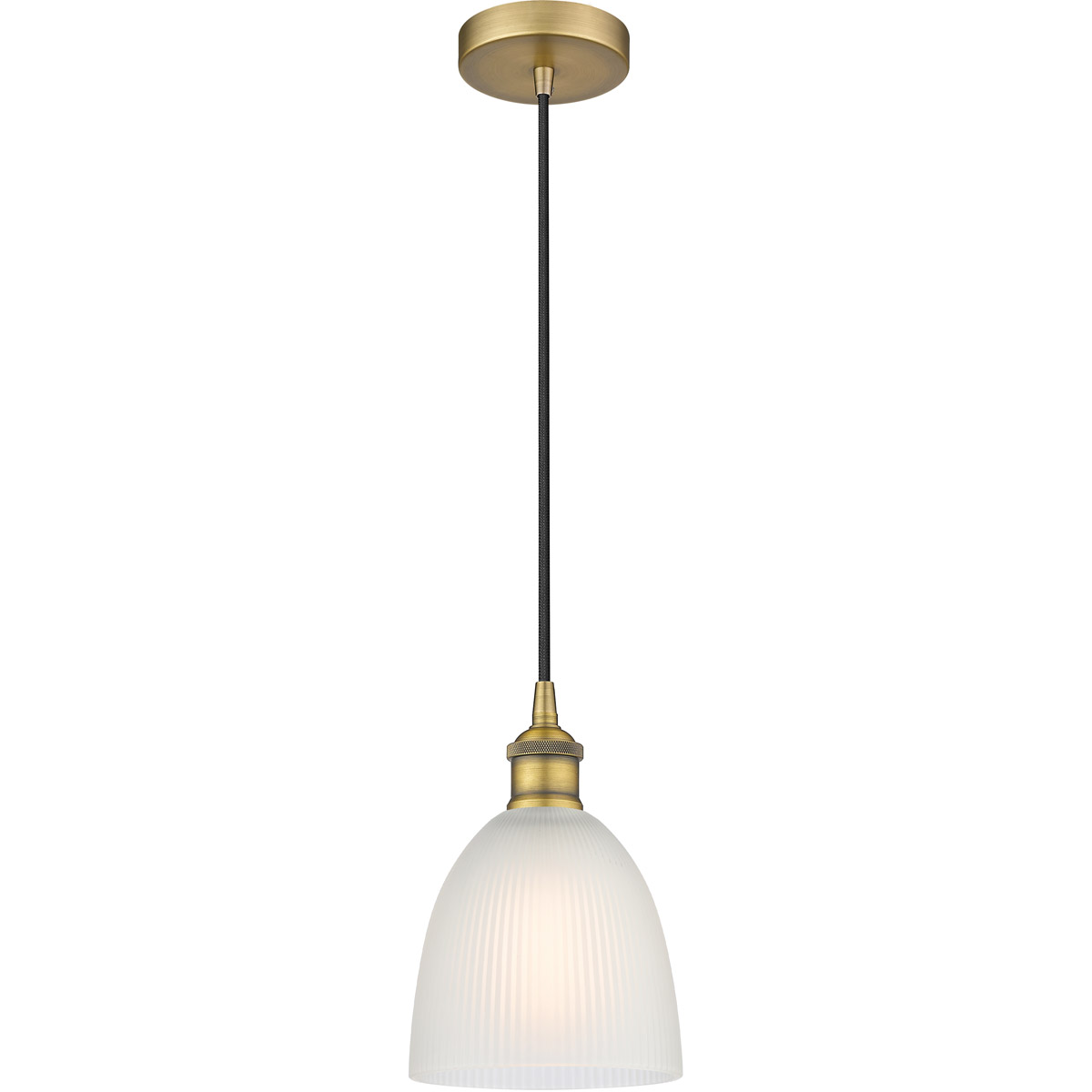 Innovations Lighting 616-1P-BB-G381 Edison Castile 1 Light 6 inch Brushed Brass Mini Pendant Ceiling Light